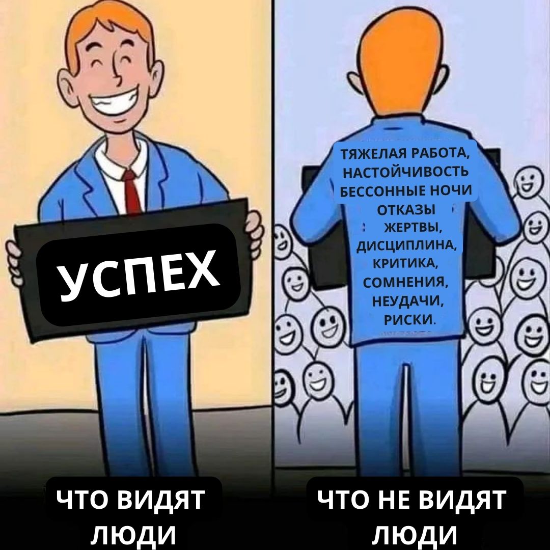 Мем про успехи и усилия, связанные с поиском работы