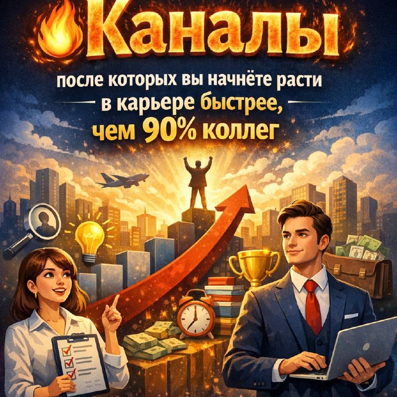 🔥 Каналы, после которых вы начнёте расти в карьере быстрее, чем 90% коллег image preview